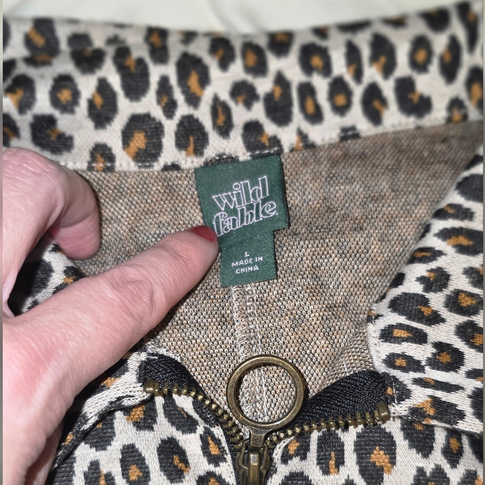 Wild Fable Leopard Print Jumpsuit Size L WOMEN'S